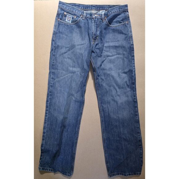 Cinch Other - Cinch Mens Jeans 34X32 Blue Medium Wash Western Rodeo Label Relaxed Fit Slim
